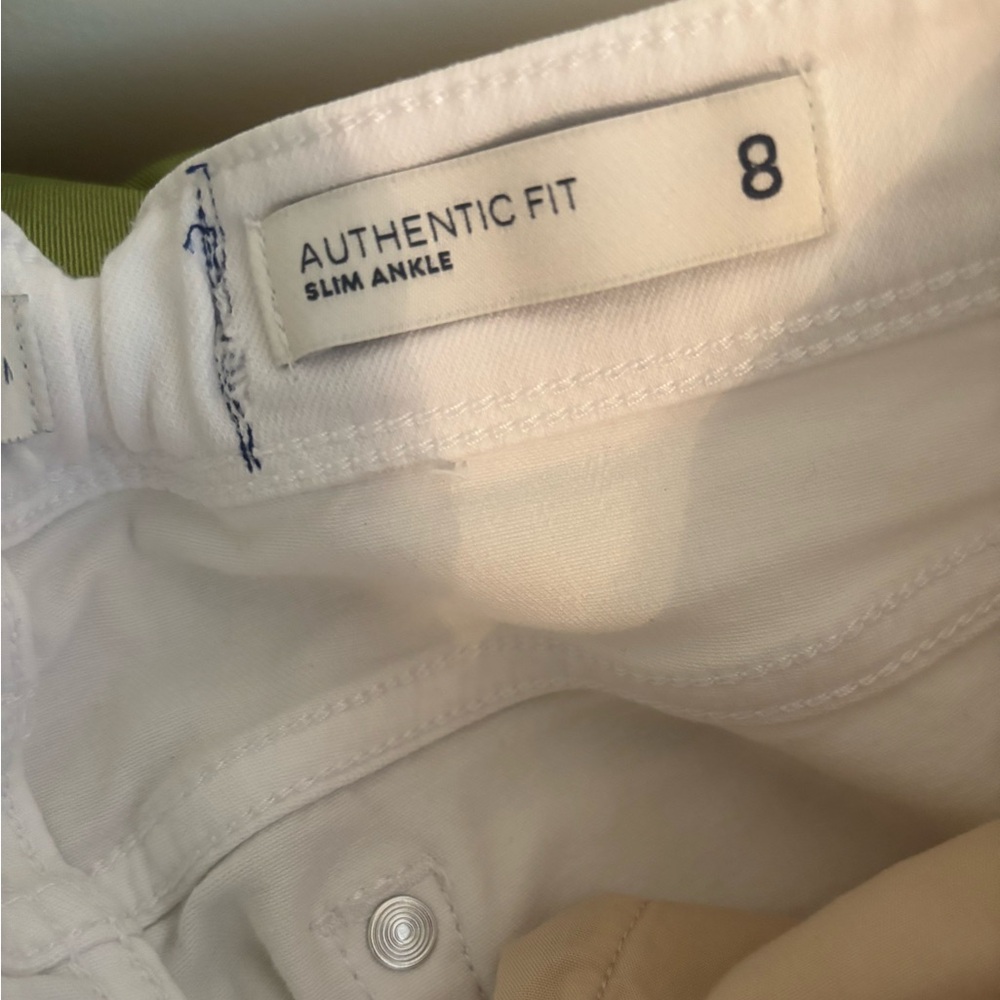J Jill jeans denim white size 8 authentic fit slim ankle - Picture 6 of 7